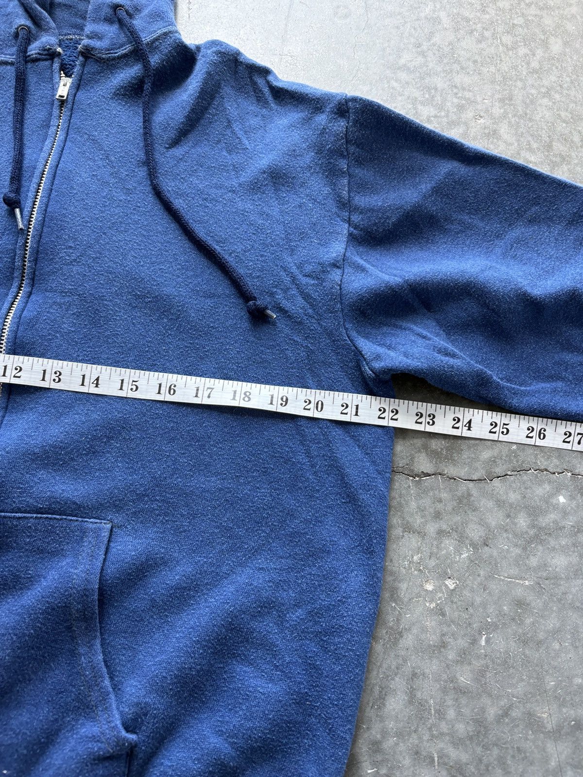 Vintage Vintage 80s Faded Blue Zip Up Hoodie Boxy Fit Size US M / EU 48-50 / 2 - 7 Thumbnail