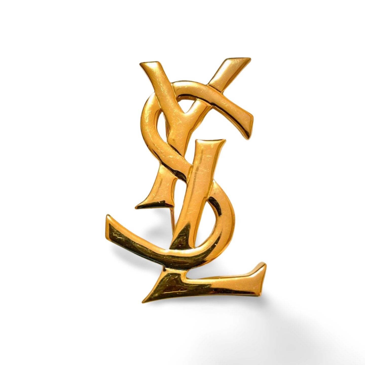 Yves Saint Laurent Vintage Yves Saint Laurent golden YSL logo brooch. Must have Size ONE SIZE - 9 Thumbnail