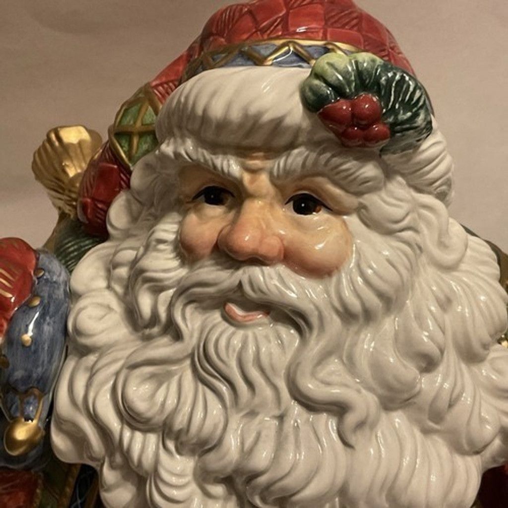 Other NWOB Fitz & Floyd Jolly Ole St. Nick Cookie Jar with Staff Size ONE SIZE - 11 Thumbnail