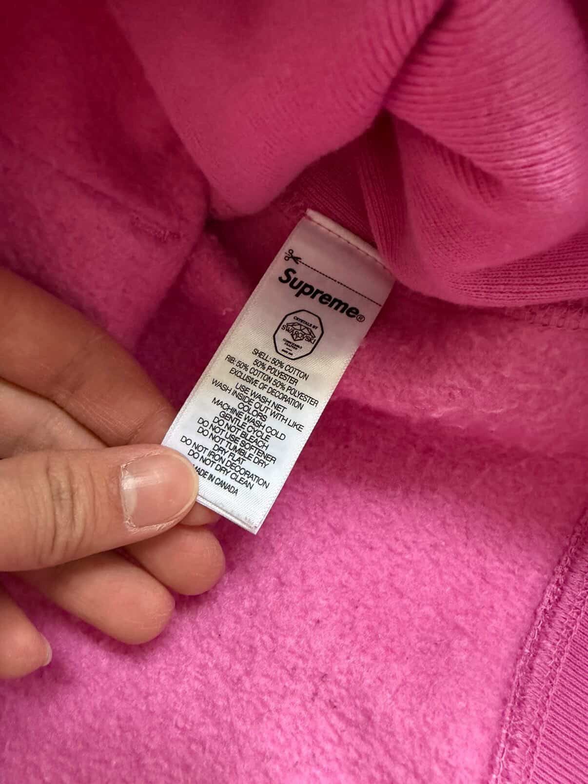Supreme Supreme Swarovski Motion Logo Hoodie Pink Size US L / EU 52-54 / 3 - 5 Thumbnail