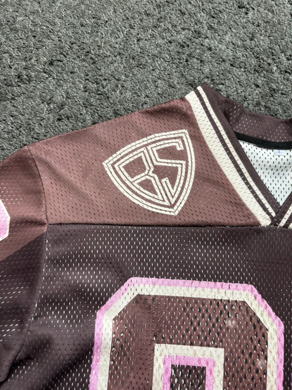 Japanese Brand Vintage style rare Brooklyn 88 brown pink football jersey Size US L / EU 52-54 / 3 - 6 Thumbnail