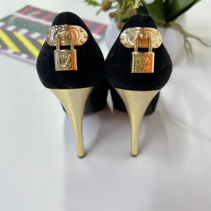 Louis Vuitton Louis Vuitton Black Classic High Heels -2508 Size US 4 / IT 34 - 2 Thumbnail