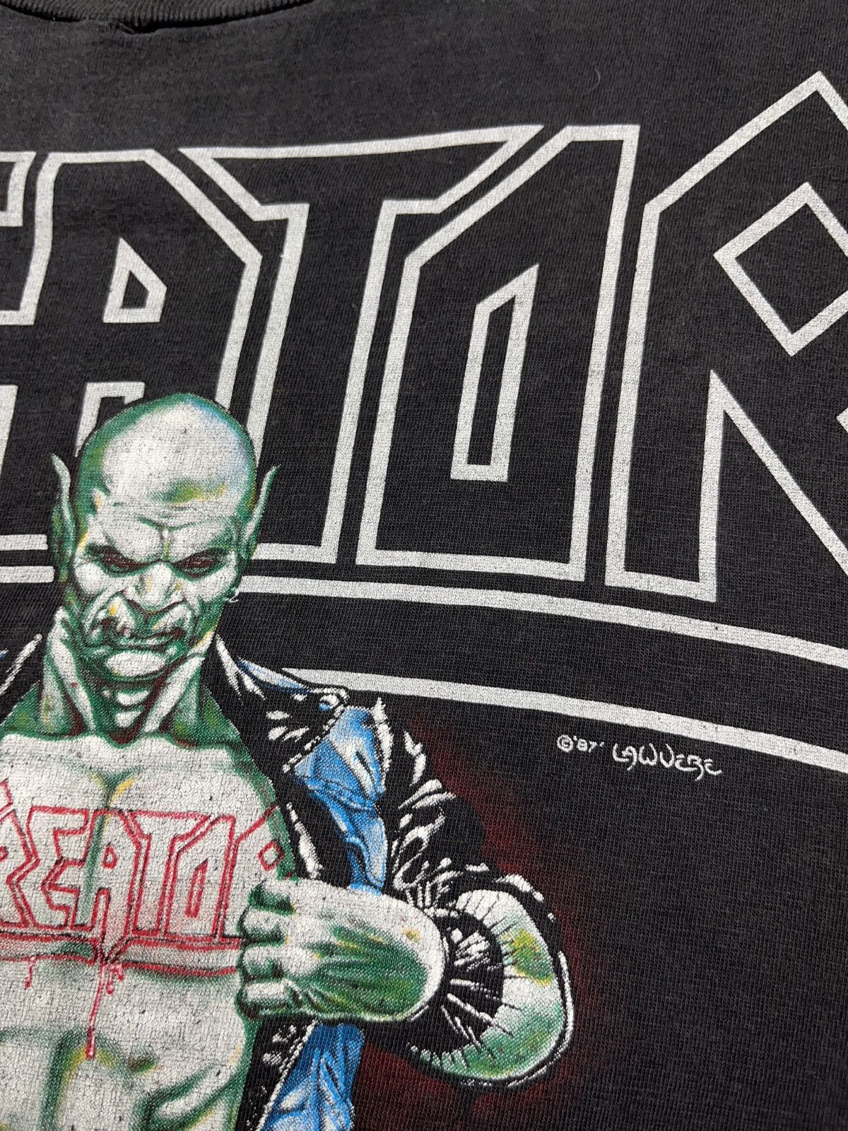 Band Tees Vintage 1987 Kreator Distressed T-shirt World Tour Sodom Size US XL / EU 56 / 4 - 8 Thumbnail