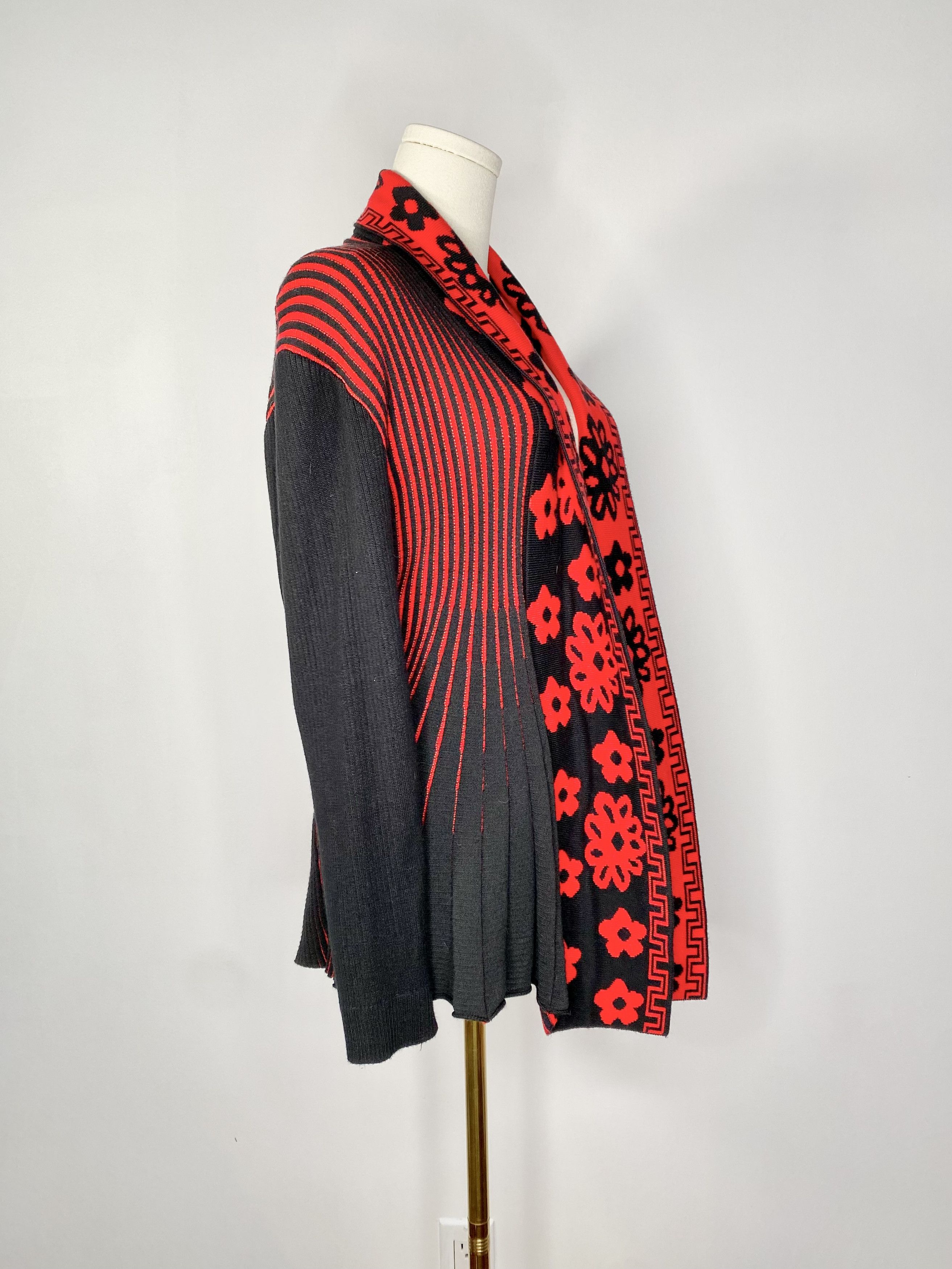 Dolls Kill Evidence - Red / Black Cardigan Size ONE SIZE - 3 Thumbnail