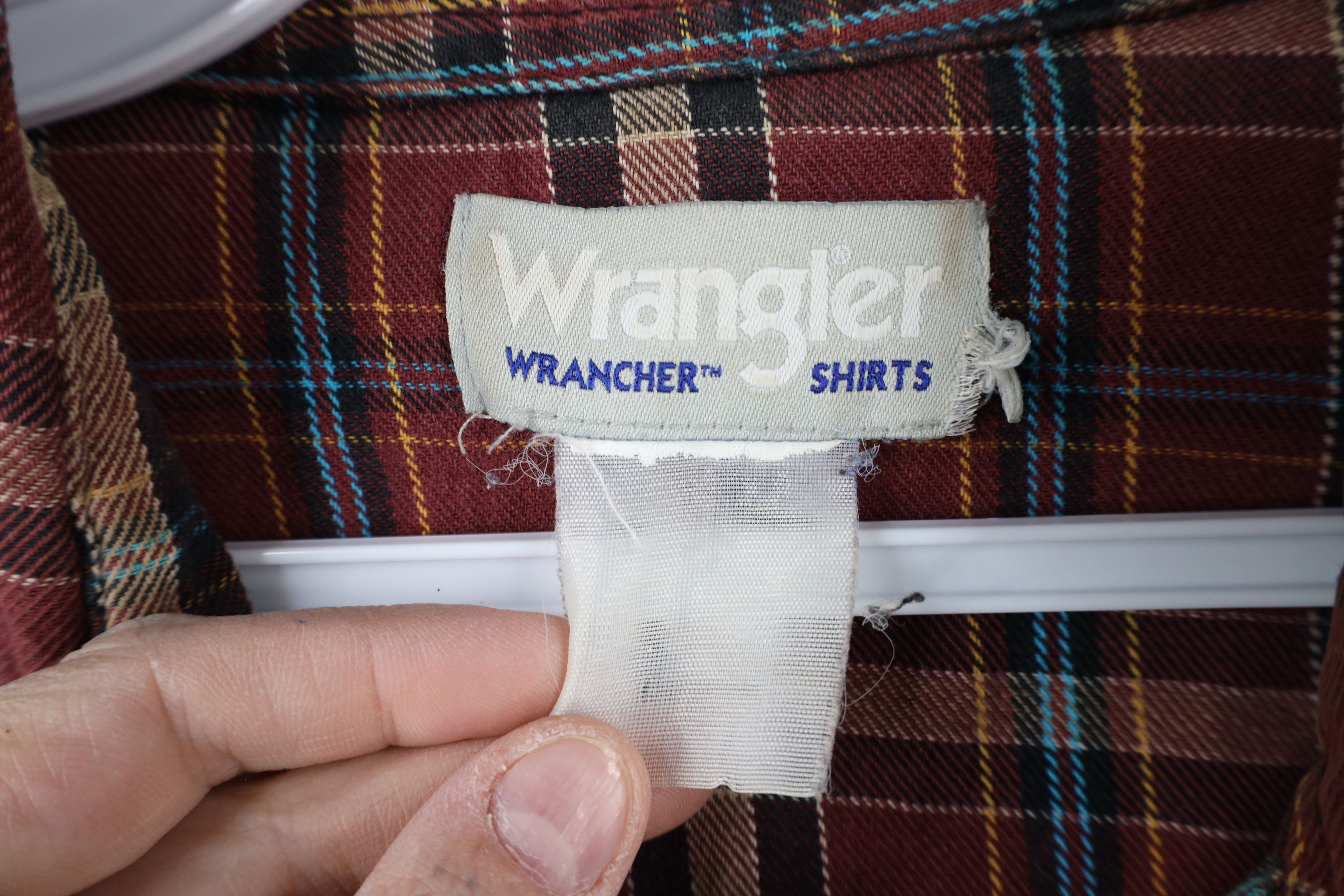 Vintage × Wrangler Vintage 90s Wrangler Western Snap Button Flannel Shirt Plaid Size US XXL / EU 58 / 5 - 10 Thumbnail