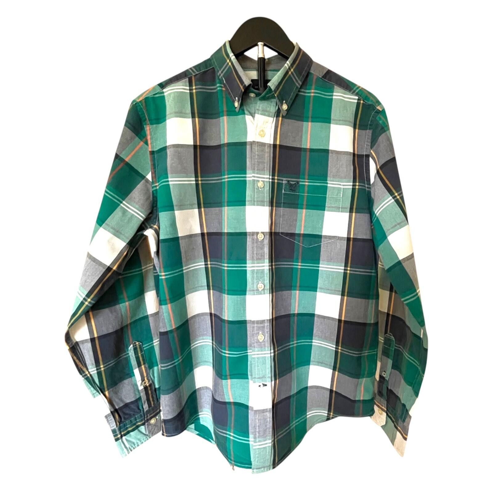 American Eagle Outfitters American Eagle Green Plaid Button Down Shirt Men’s Medium Size US M / EU 48-50 / 2 - 1 Thumbnail