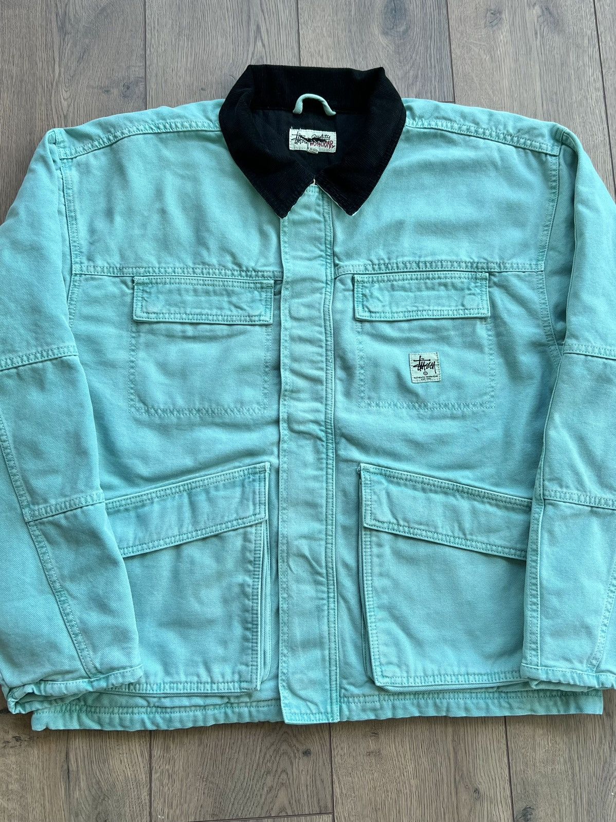 Stussy Stussy Washed Canvas Work Jacket Light Blue XL Size US XL / EU 56 / 4 - 6 Thumbnail