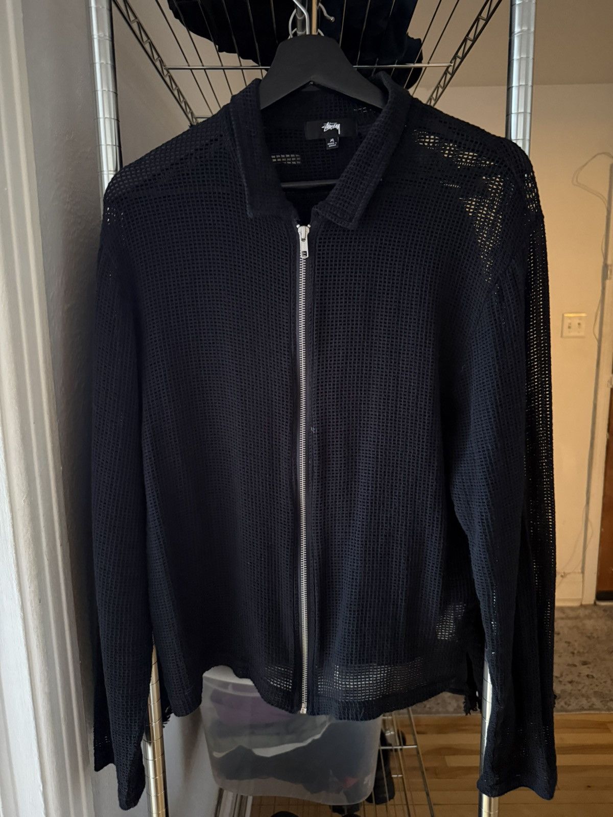 Stussy STUSSY COLOR BLOCK ZIP WORK SHIRT | Grailed