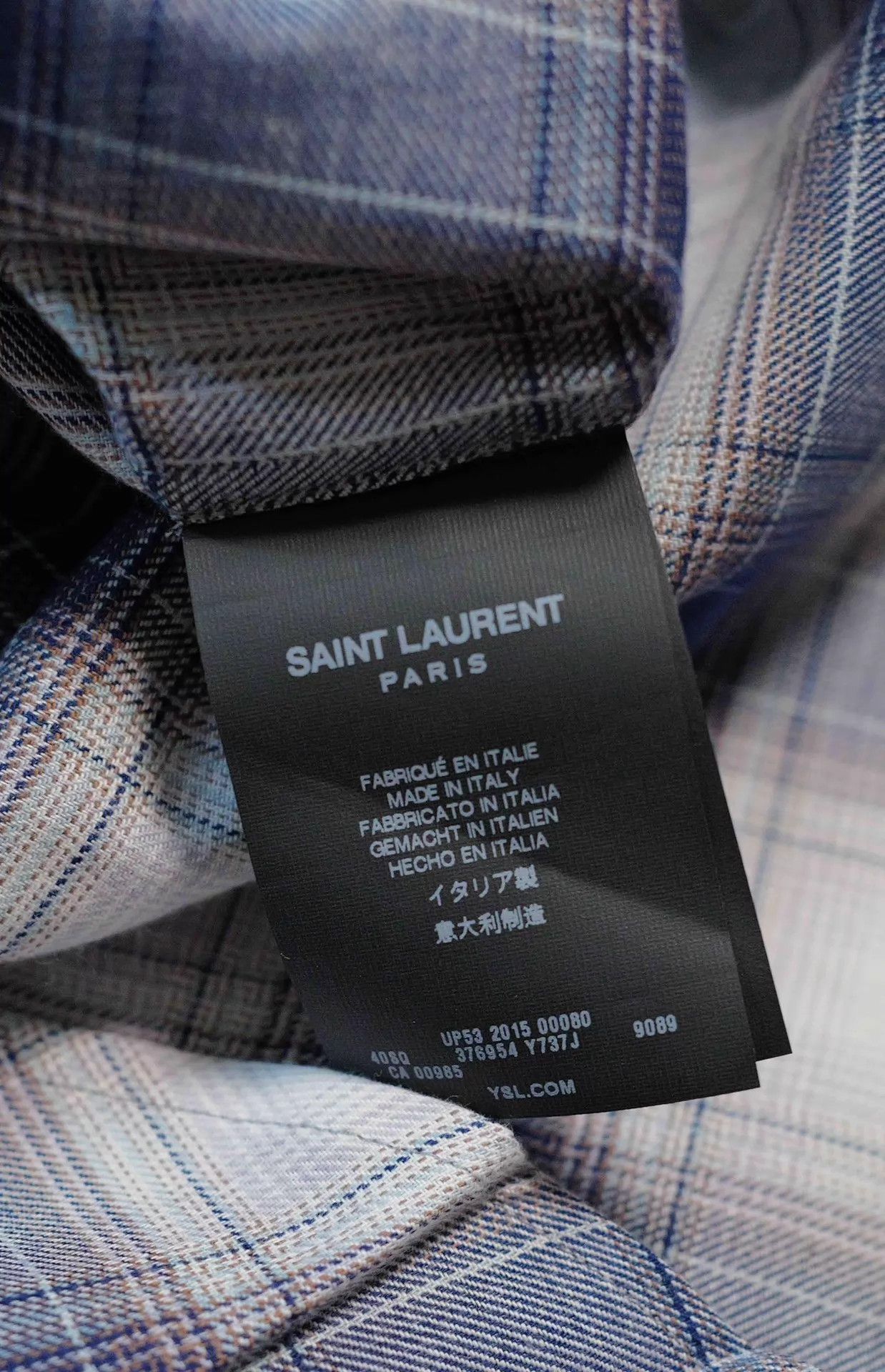 Saint Laurent Paris Saint Laurent 15AW Plaid Shirt 38 Size US S / EU 44-46 / 1 - 5 Thumbnail