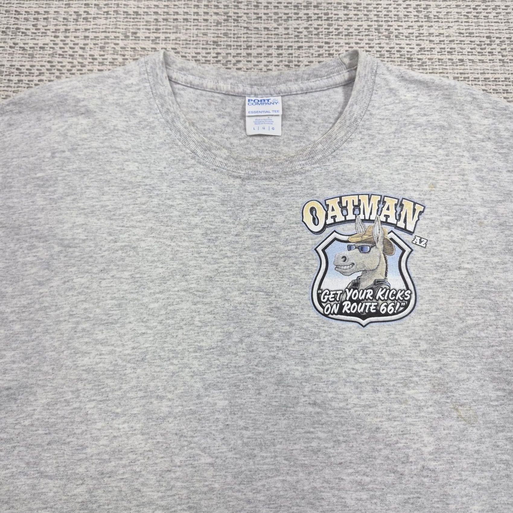 Port & Company Port & Company Shirt Mens Large Gray Route 66 Graphic Tee Size US L / EU 52-54 / 3 - 6 Thumbnail