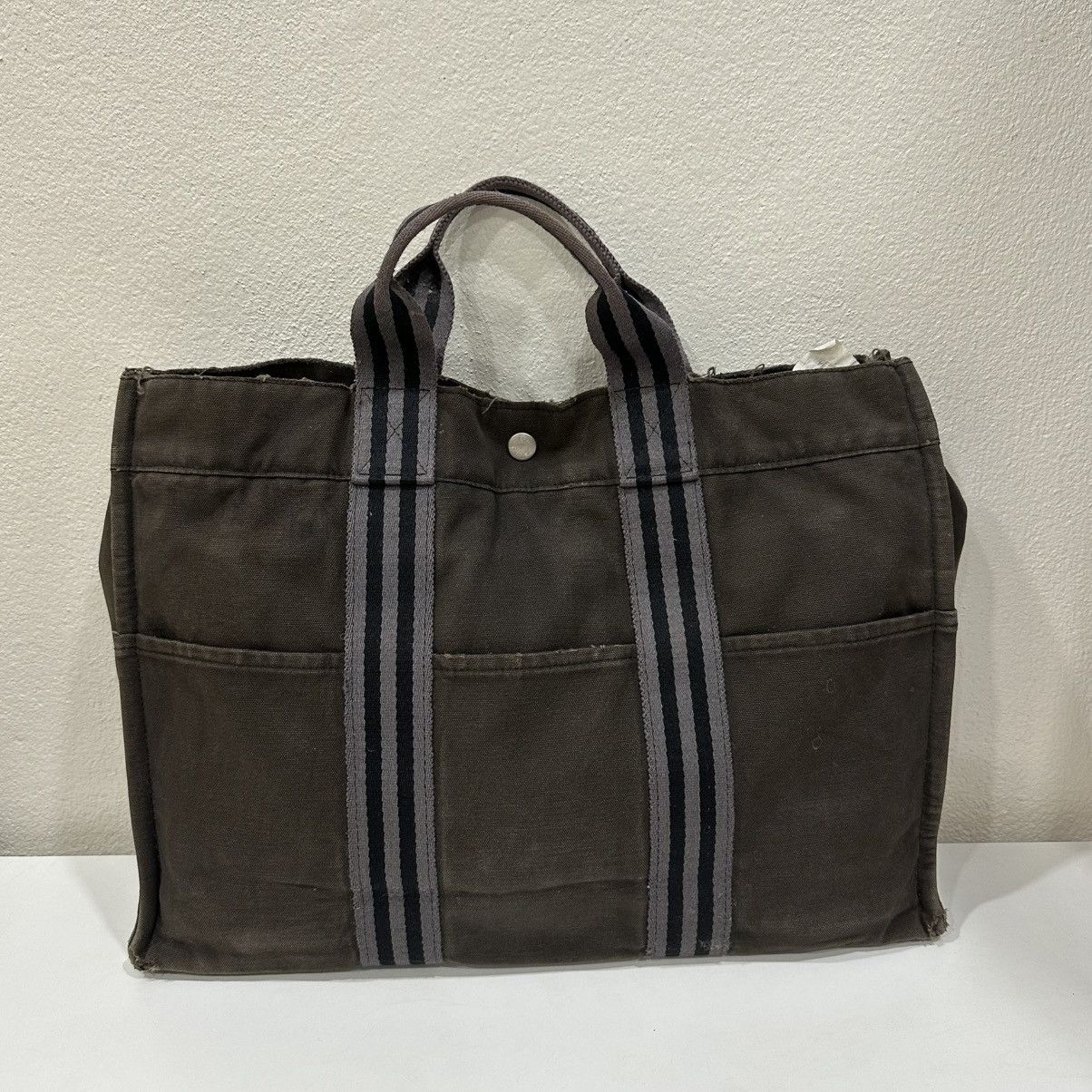 Hermes ‼️LASTDROP‼️ HERMES FOURRE TOUT CANVAS HAND TOTE BAG Size ONE SIZE - 2 Thumbnail