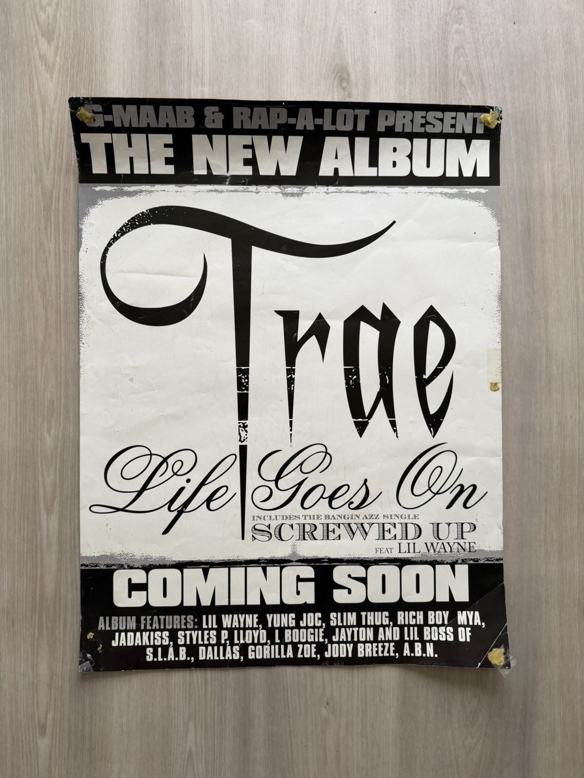 Vintage Vintage Y2K Trae Life Goes On Album Promo Poster Size ONE SIZE - 6 Thumbnail