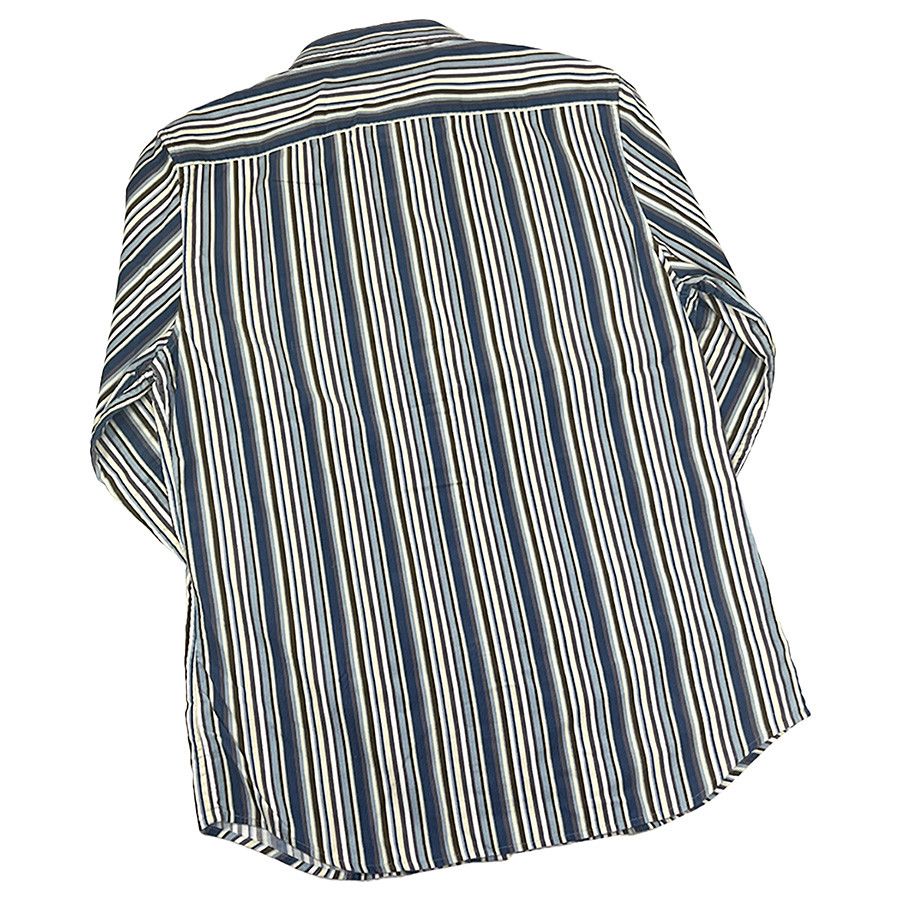 Club Monaco Club Monaco Blue Striped Vintage Corduroy Button Front Shirt Size US M / EU 48-50 / 2 - 3 Thumbnail