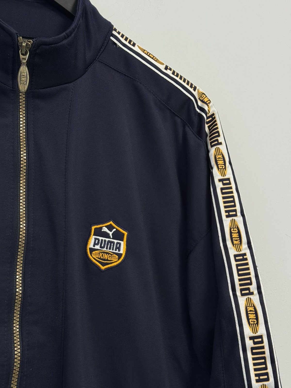 Puma Vintage Puma King Track Jacket Navy Blue Tape Logo Size US XL / EU 56 / 4 - 10 Thumbnail