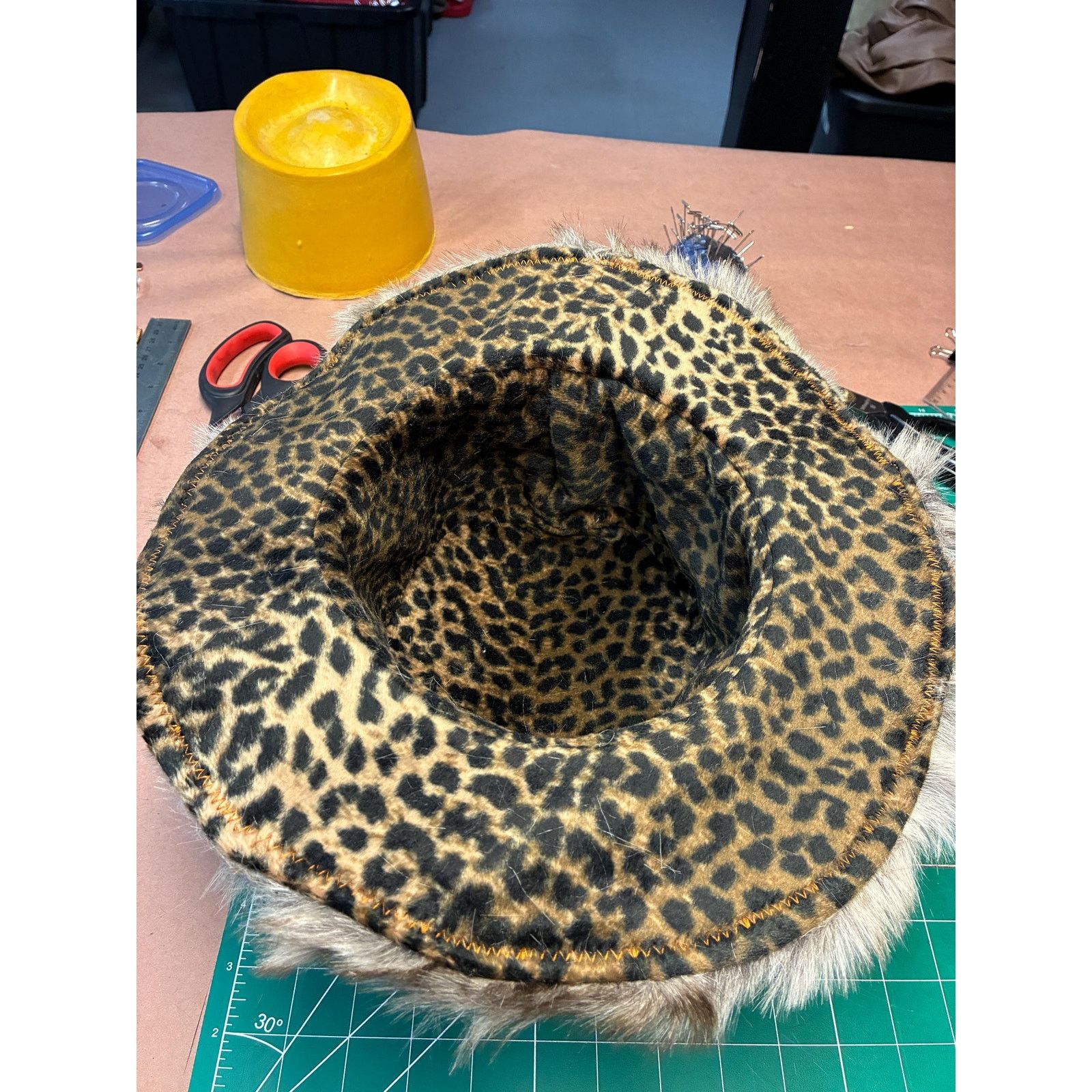 Other Upcycled Faux Fur Bucket Hat – Leopard Lined, Floppy Brim Size ONE SIZE - 11 Thumbnail