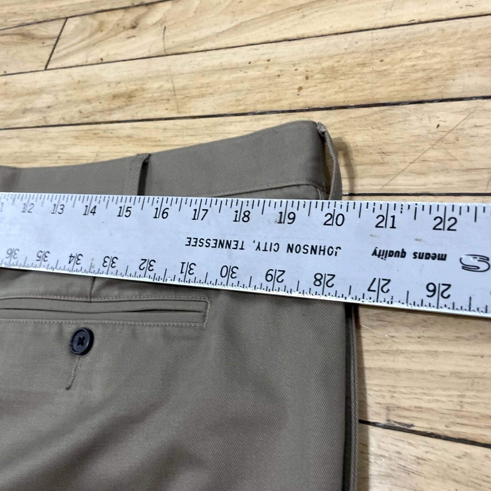 Lands' End Lands' End Dress Pants Men 38 Flat Front Khaki Chino 38x28 Tailored Regular Fit Beige Pants Mens Size US 38 / EU 54 - 7 Thumbnail