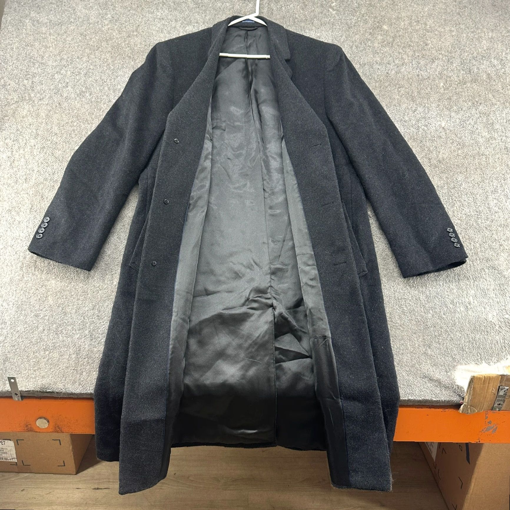 Stafford VINTAGE Stafford Coat Mens 46L Black Overcoat Long Wool Classic Fit Wool 90s Size US S / EU 44-46 / 1 - 3 Thumbnail