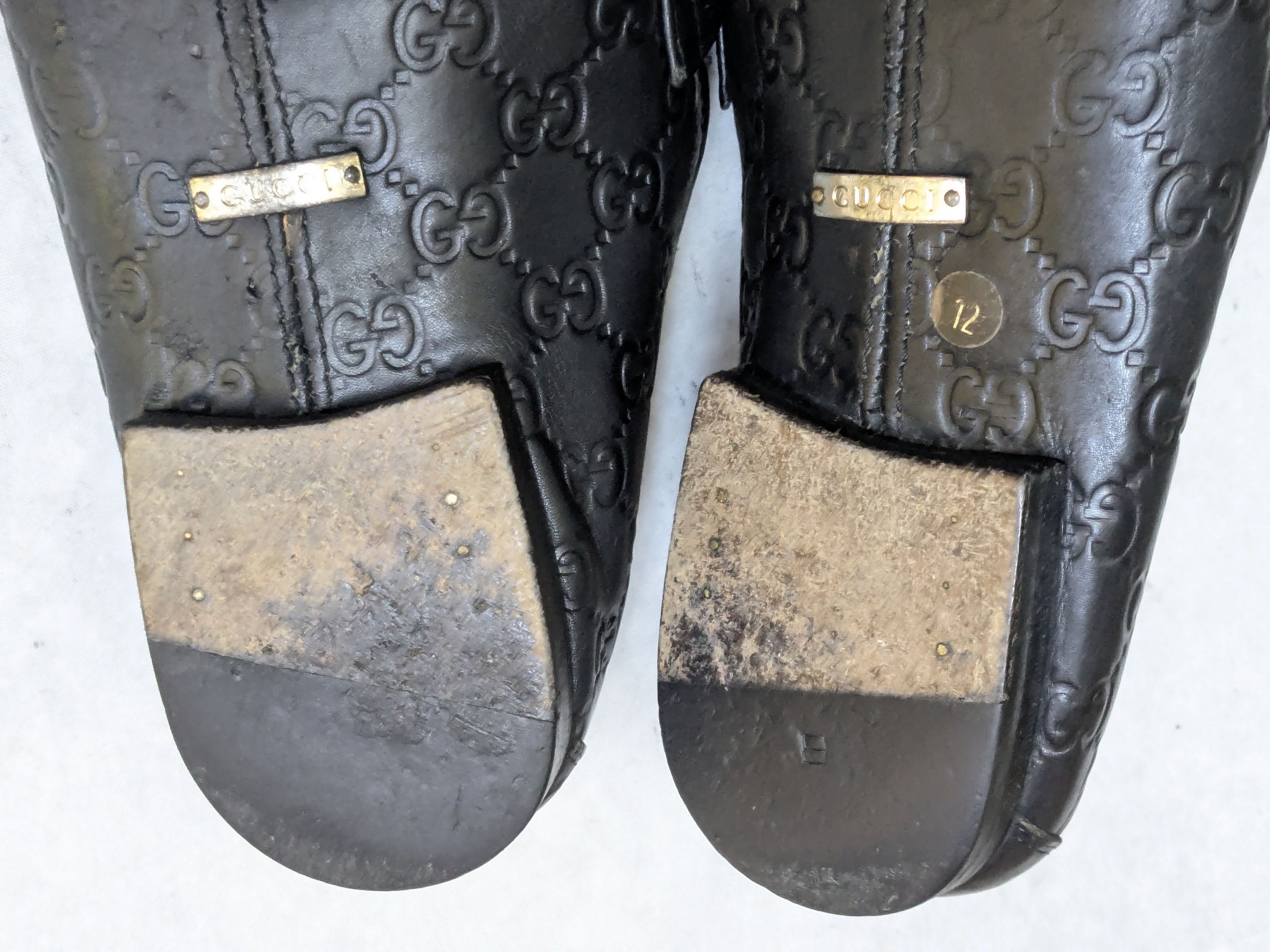 Gucci Gucci Horsebit Loafers Black 12 Leather Monogram Logo GG Size US 12 / EU 45 - 16 Thumbnail