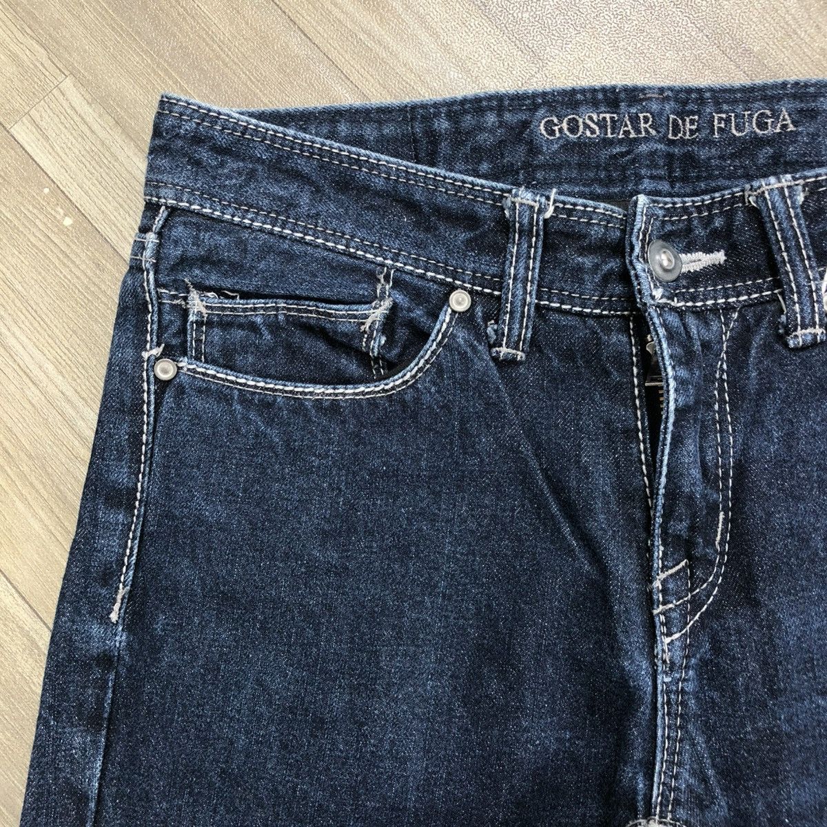 GOSTAR DE FUGA × If Six Was Nine × Le Grande Bleu (L.G.B.) 2000s Gostar De Fuga Lgb Goa Flared Jeans Size US 29 - 3 Thumbnail