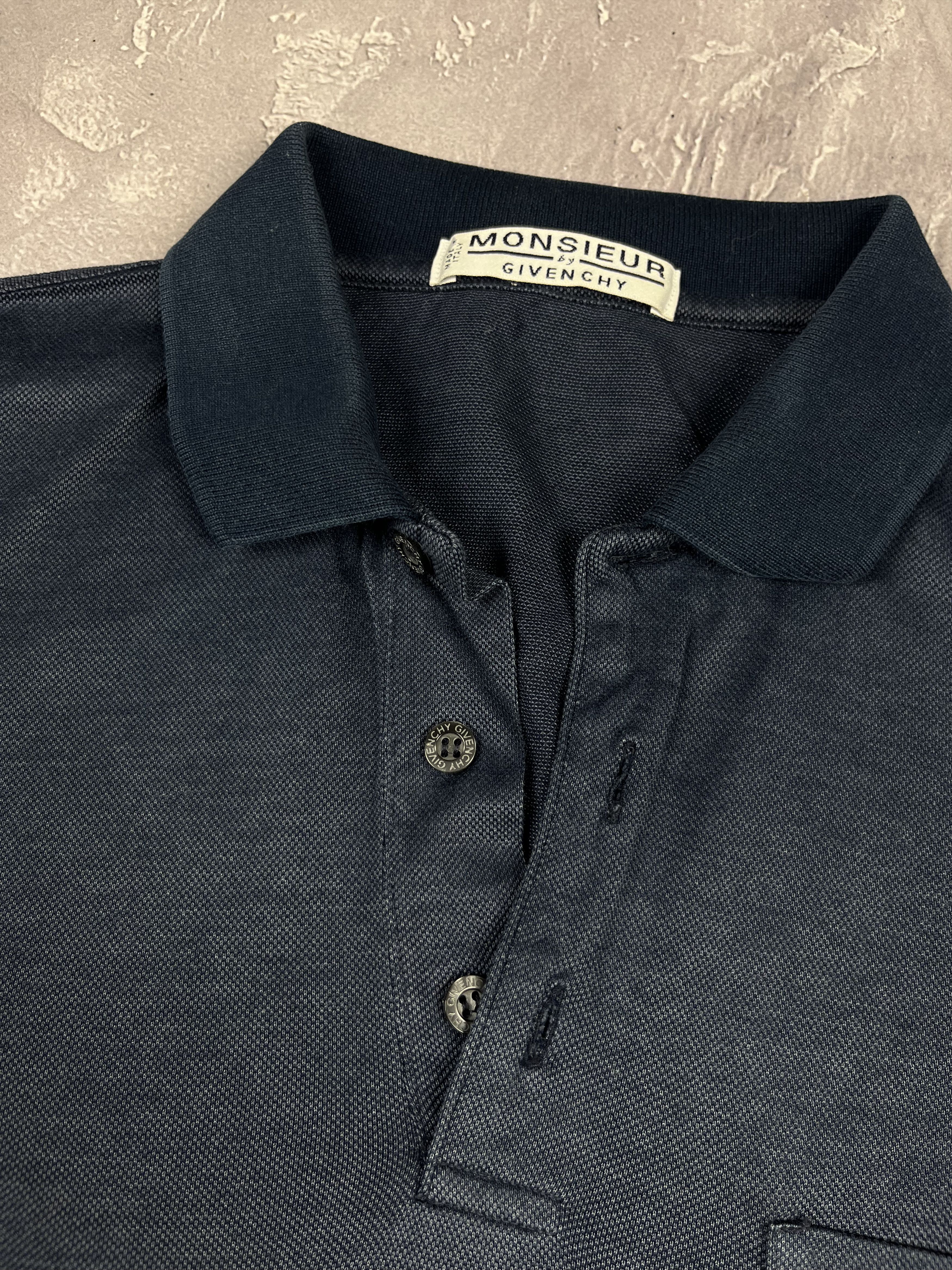 Givenchy Monsieur by Givenchy Vintage Pocket Polo Shirt Blue Size US M / EU 48-50 / 2 - 6 Thumbnail