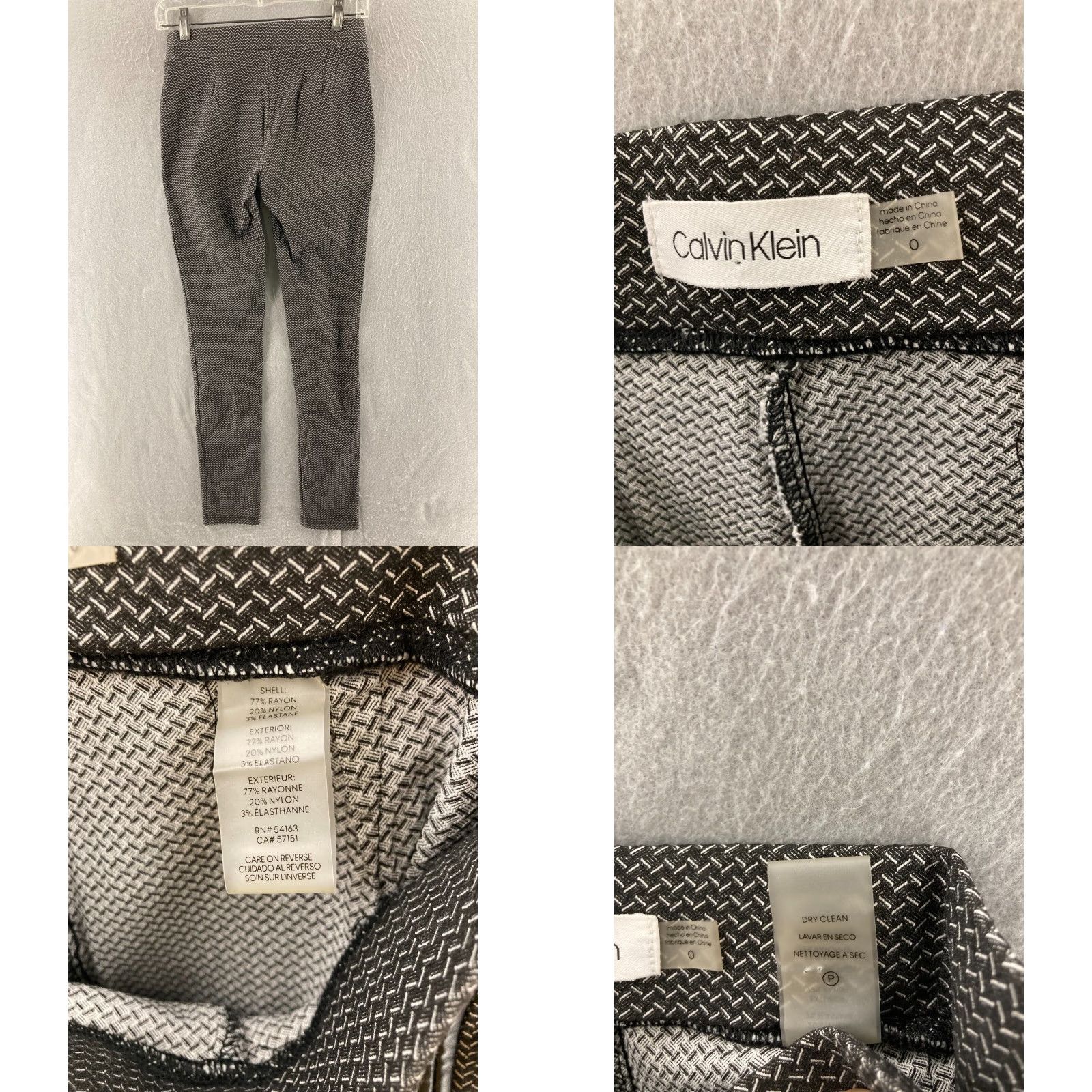 Calvin Klein Calvin Klein Pants Womens 0 Classic Fit Zip Pockets Stretch Size 25" / US 0 / IT 36 - 8 Thumbnail