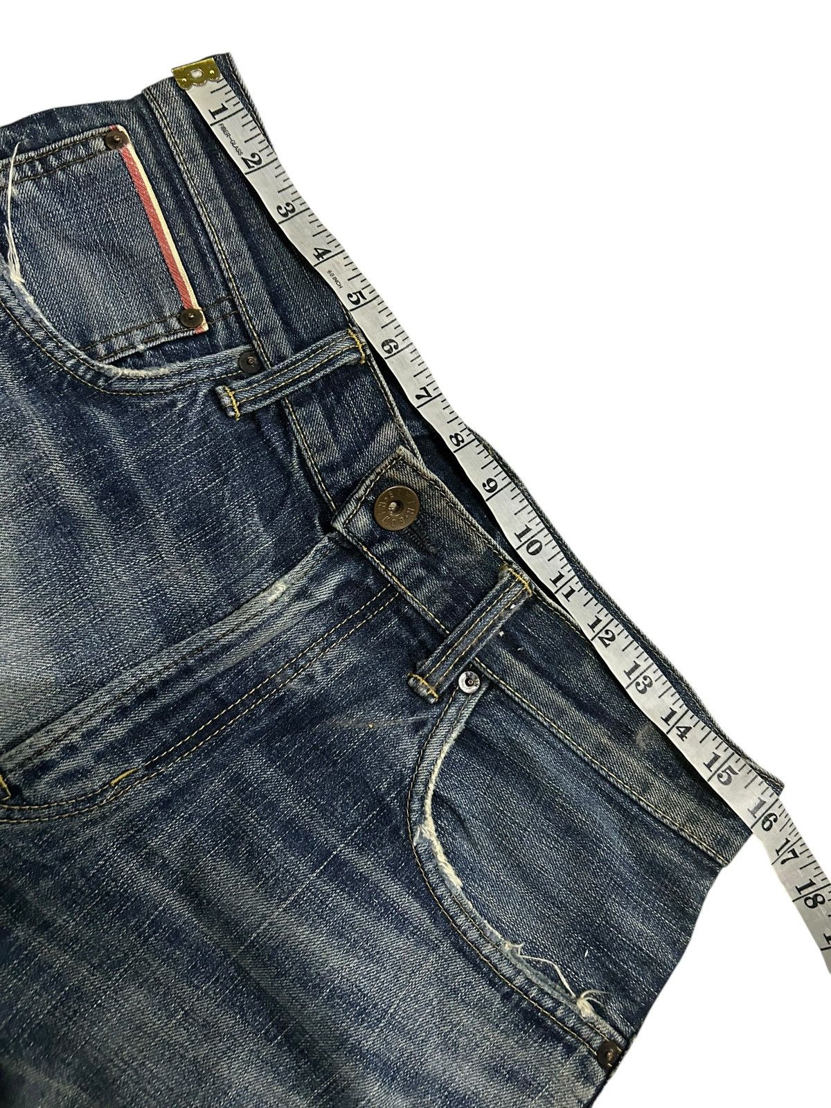 Kapital Edwin Selvedge Distressed Buckle Back Denim Made Japan Size US 32 / EU 48 - 18 Thumbnail
