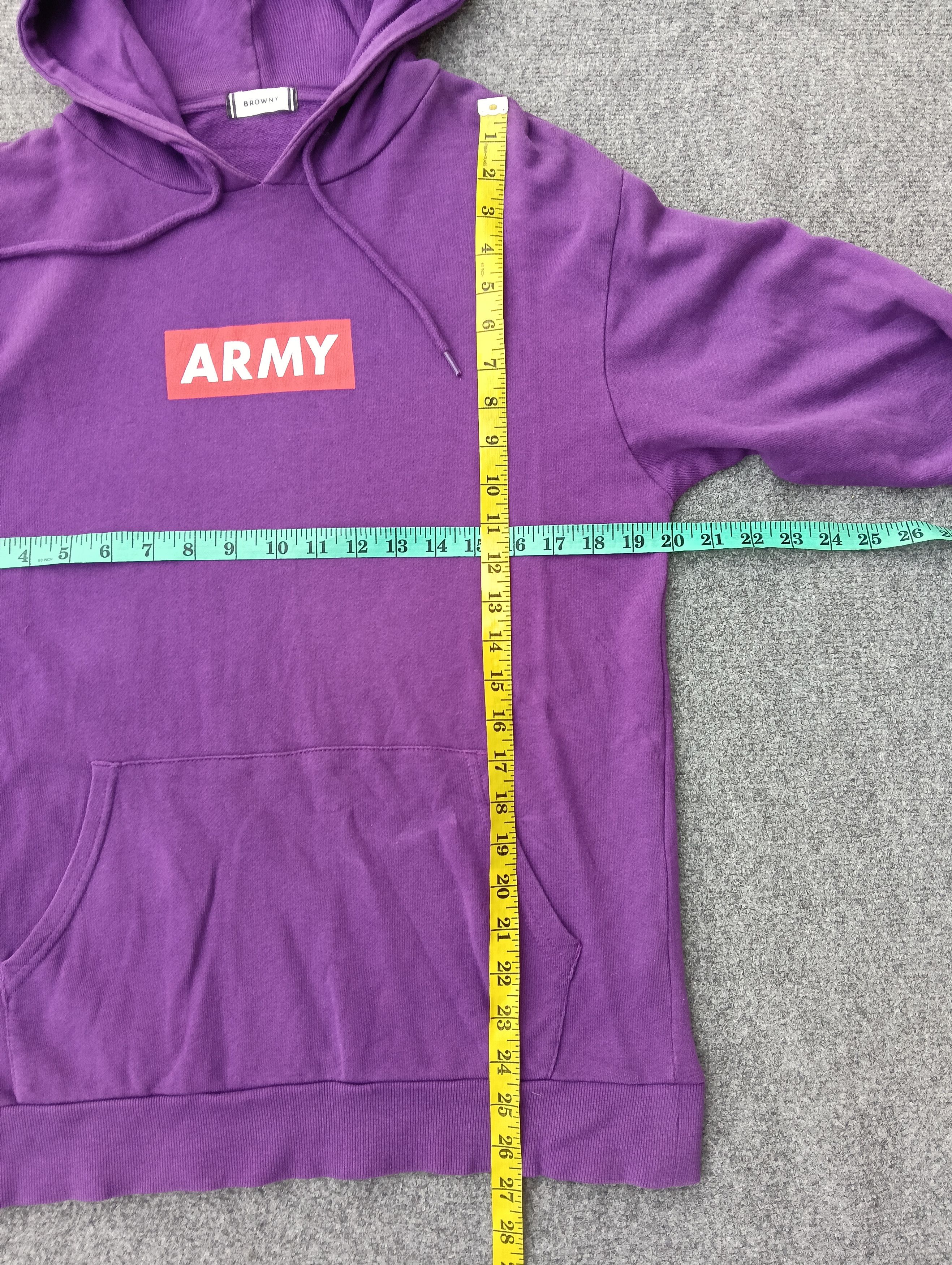 Japanese Brand Purple "ARMY" Unisex Hoodie – Comfortable & Stylish Size US M / EU 48-50 / 2 - 2 Thumbnail