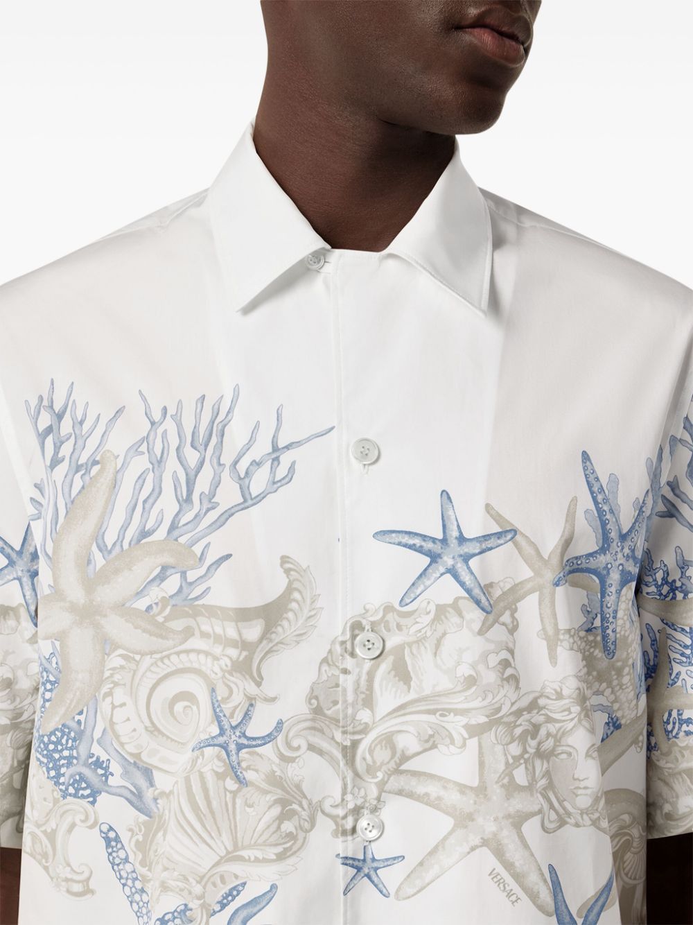 Versace Versace Barocco Sea Print Cotton Button Up Down Shirt Size US XL / EU 56 / 4 - 4 Thumbnail