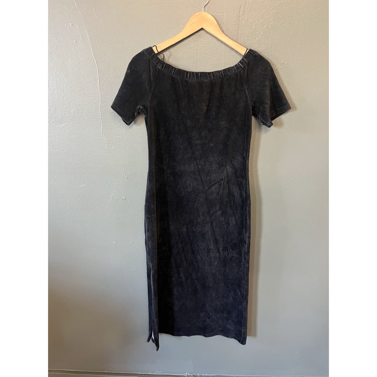 Paloma Wool Paloma Wool Womens Black Buenaventura Corduroy Dress Short Sleeve L NWT Shirt Dress Black Womens Paloma Wool Size 36" / US 14 / IT 50 - 2 Thumbnail