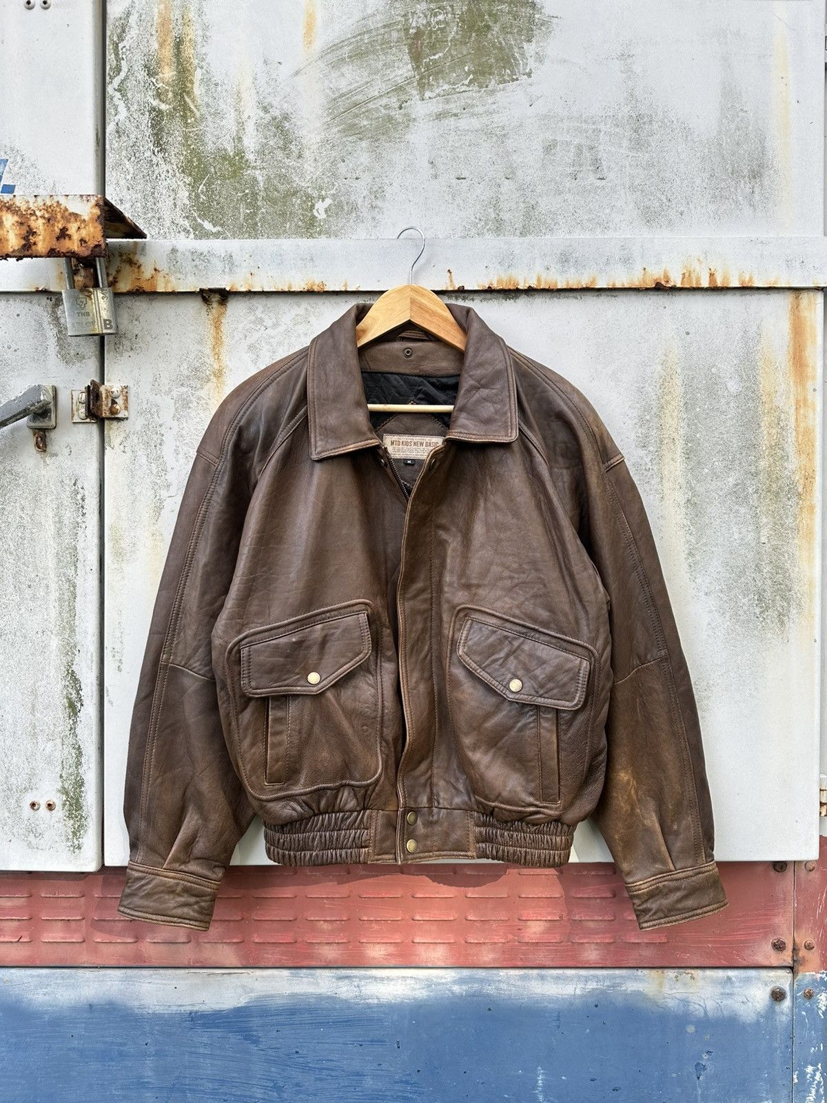 Vintage 🪖Vintage Aviator Leather Bomber Jacket Size US M / EU 48-50 / 2 - 1 Thumbnail