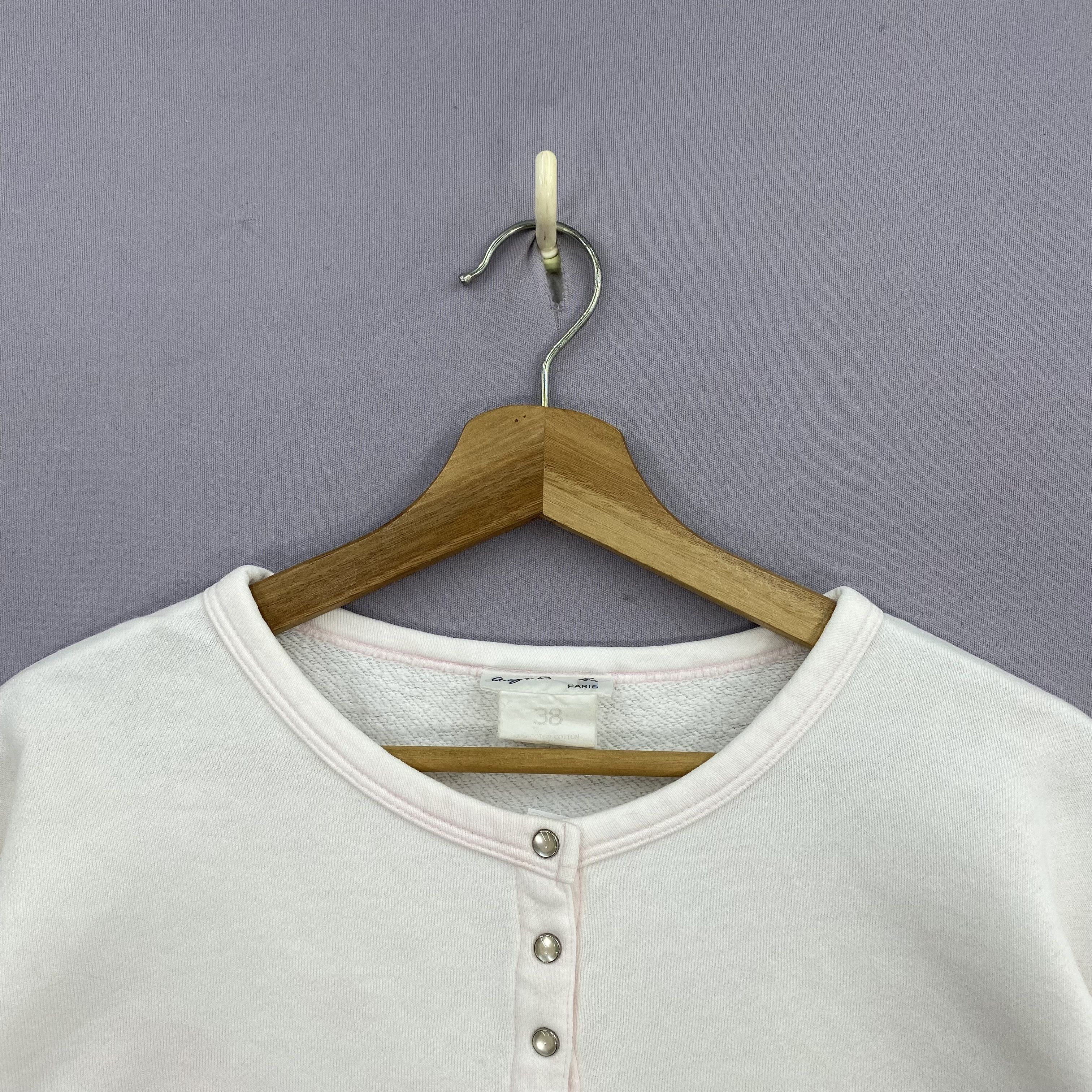 agnes b. Vintage Y2K Agnes B Cardigan Sweatshirt Cotton Jumper Size US L / EU 52-54 / 3 - 5 Thumbnail