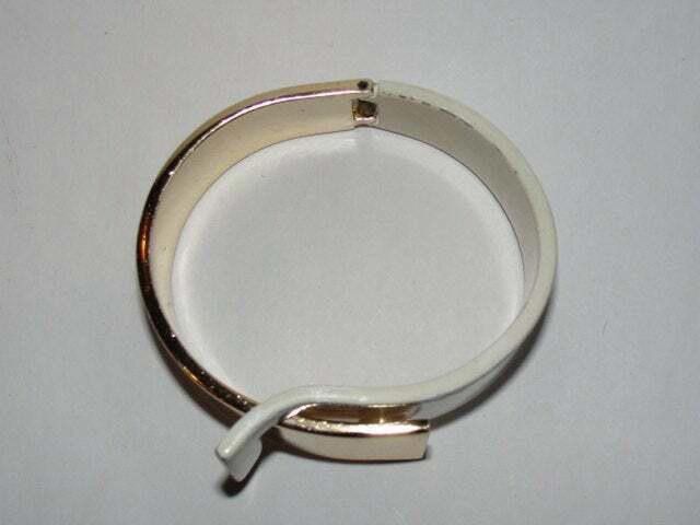 Lanvin Lanvin Two Tone Gold White Runway Bracelet Size ONE SIZE - 3 Thumbnail