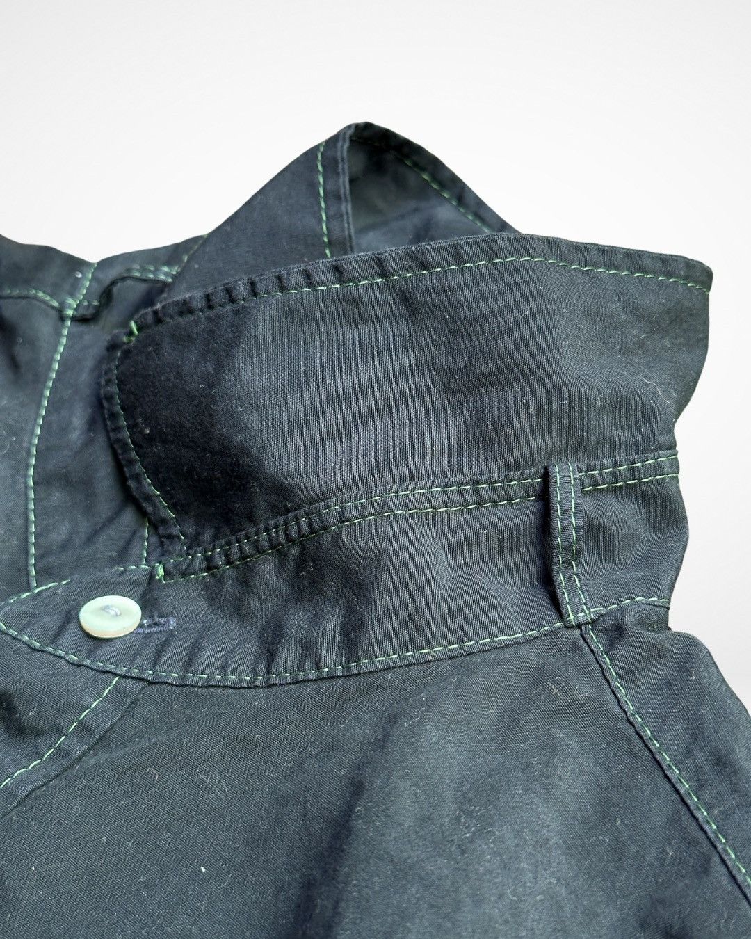 Boneville × Massimo Osti 1980s Contrast Stitch Bowling Work Shirt Size US M / EU 48-50 / 2 - 3 Thumbnail