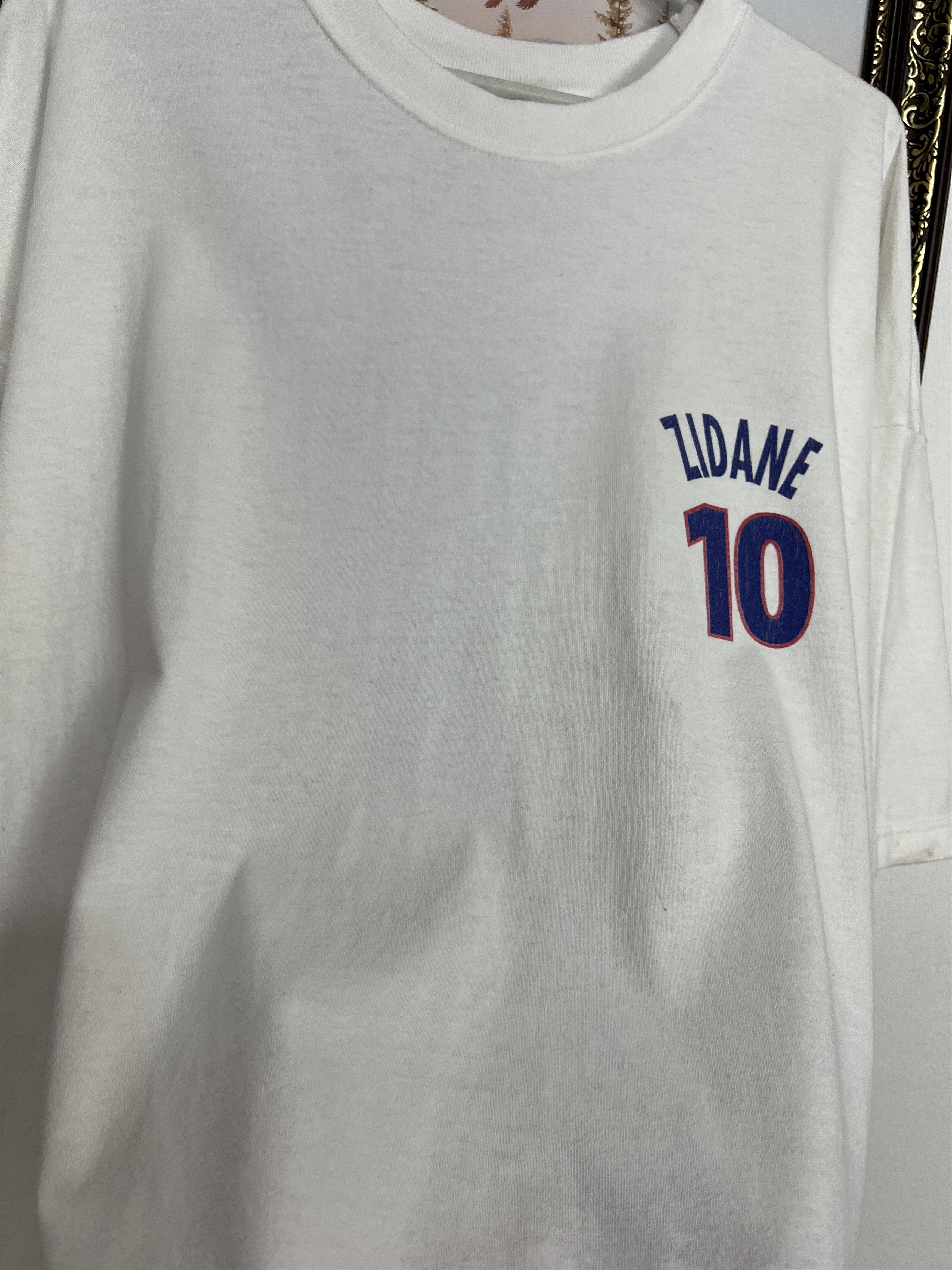 Adidas France Football Train Shirt #10 Zidane Soccer Jersey Size US XL / EU 56 / 4 - 7 Thumbnail