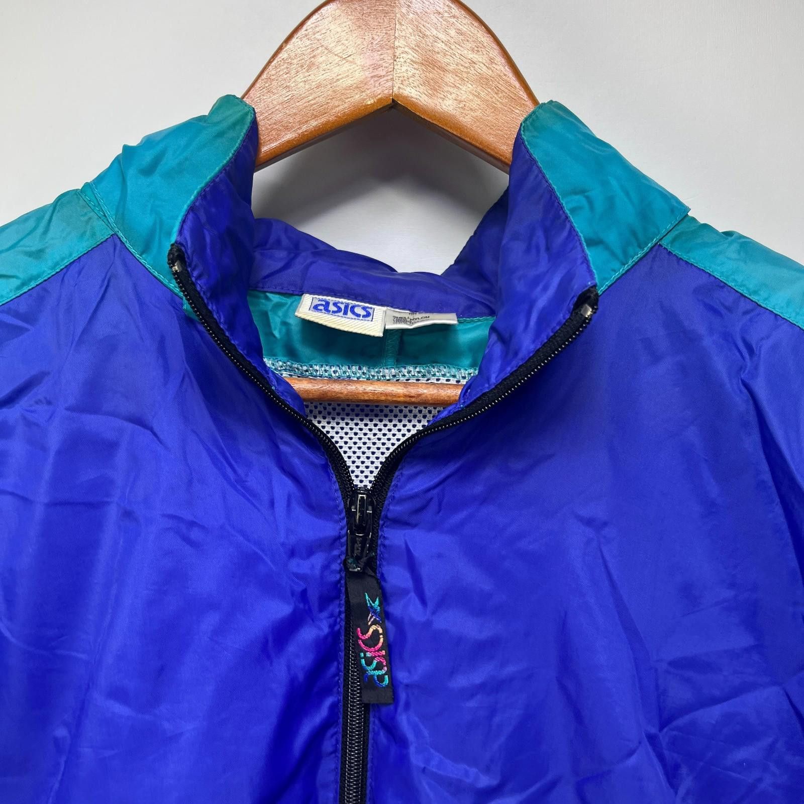 Asics Vintage 90s Asics Windbreaker Jacket Large XL Japan Size US L / EU 52-54 / 3 - 6 Thumbnail