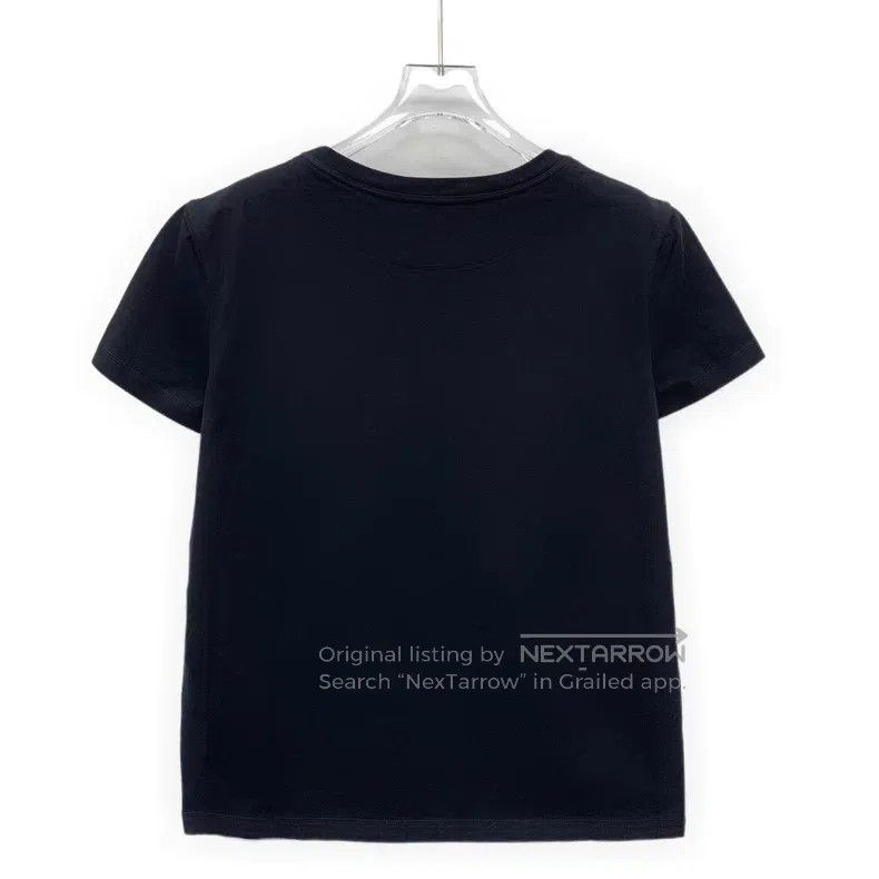Hermes Hermes Black Pocket Embroidered Cotton Short-Sleeve T-Shir Size XS / US 0-2 / IT 36-38 - 2 Thumbnail