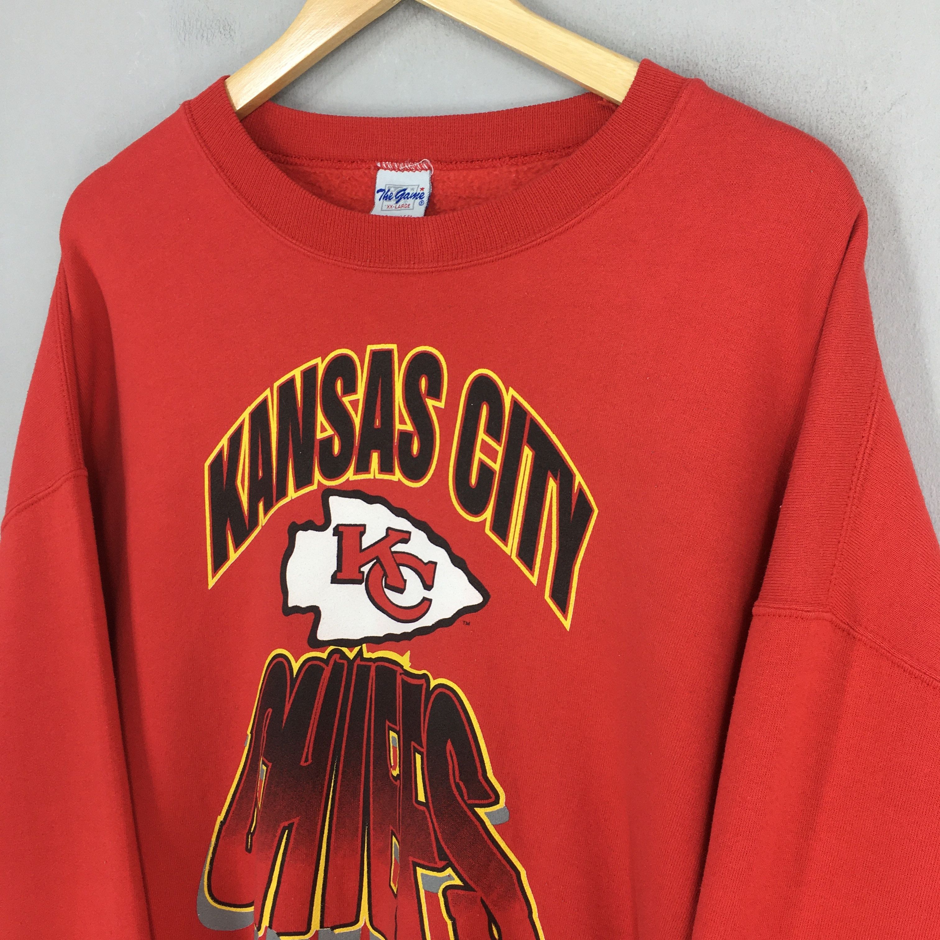 NFL 90s Kansas City Chiefs NFL Football Sweatshirt XXLarge Size US XXL / EU 58 / 5 - 3 Thumbnail