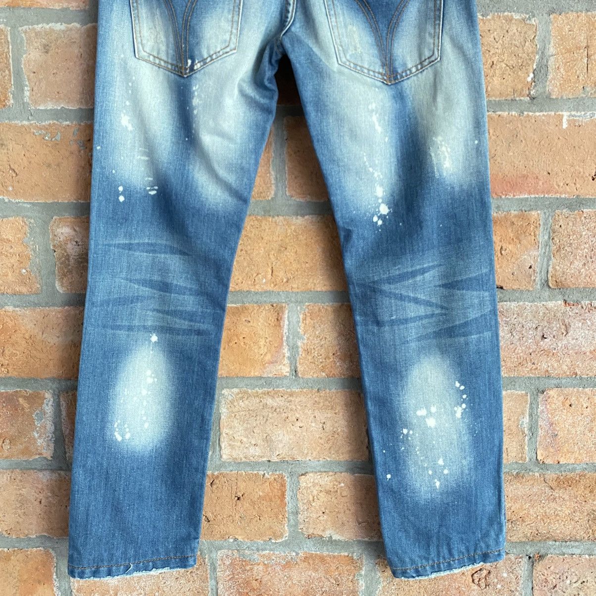 Dolce & Gabbana D&G DOLCE & GABBANAS Distressed Slim-Fit Blue Jeans Size 28" / US 6 / IT 42 - 7 Thumbnail