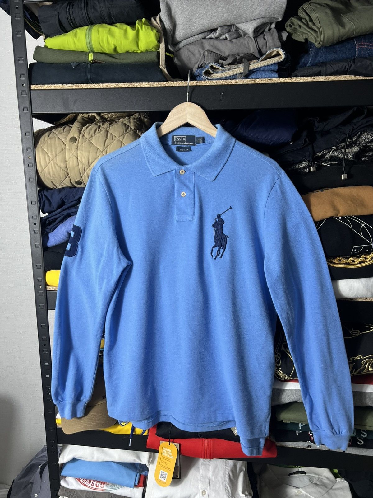 Polo Ralph Lauren 🔥 Polo Ralph Lauren Big Pony Rugby Longsleeve Light Blue Size US XL / EU 56 / 4 - 1 Thumbnail