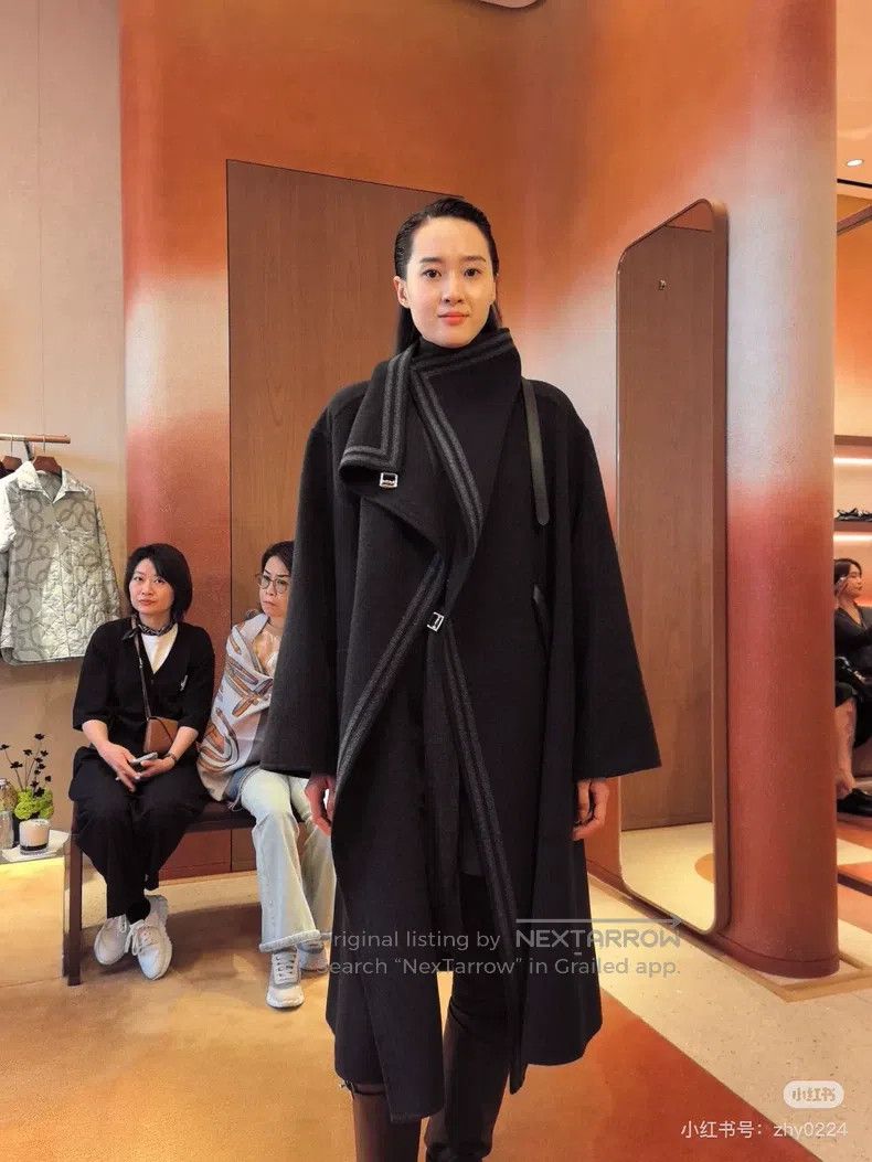 Hermes Hermes Long Grey Winter Coat Size XS / US 0-2 / IT 36-38 - 6 Thumbnail