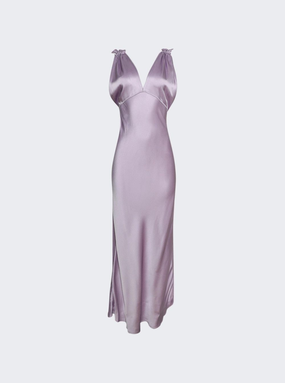 Victoria Beckham o1mle0525 Gathered Shoulder Cami Gown in Petunia Pink Size L / US 10 / IT 46 - 1 Thumbnail