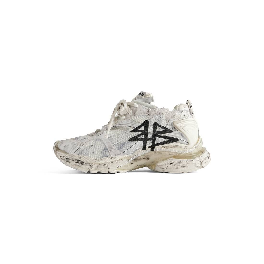 Balenciaga o1la1rc1a0325 Runner Graffiti Sneakers in White Size US 11 / IT 41 - 3 Thumbnail