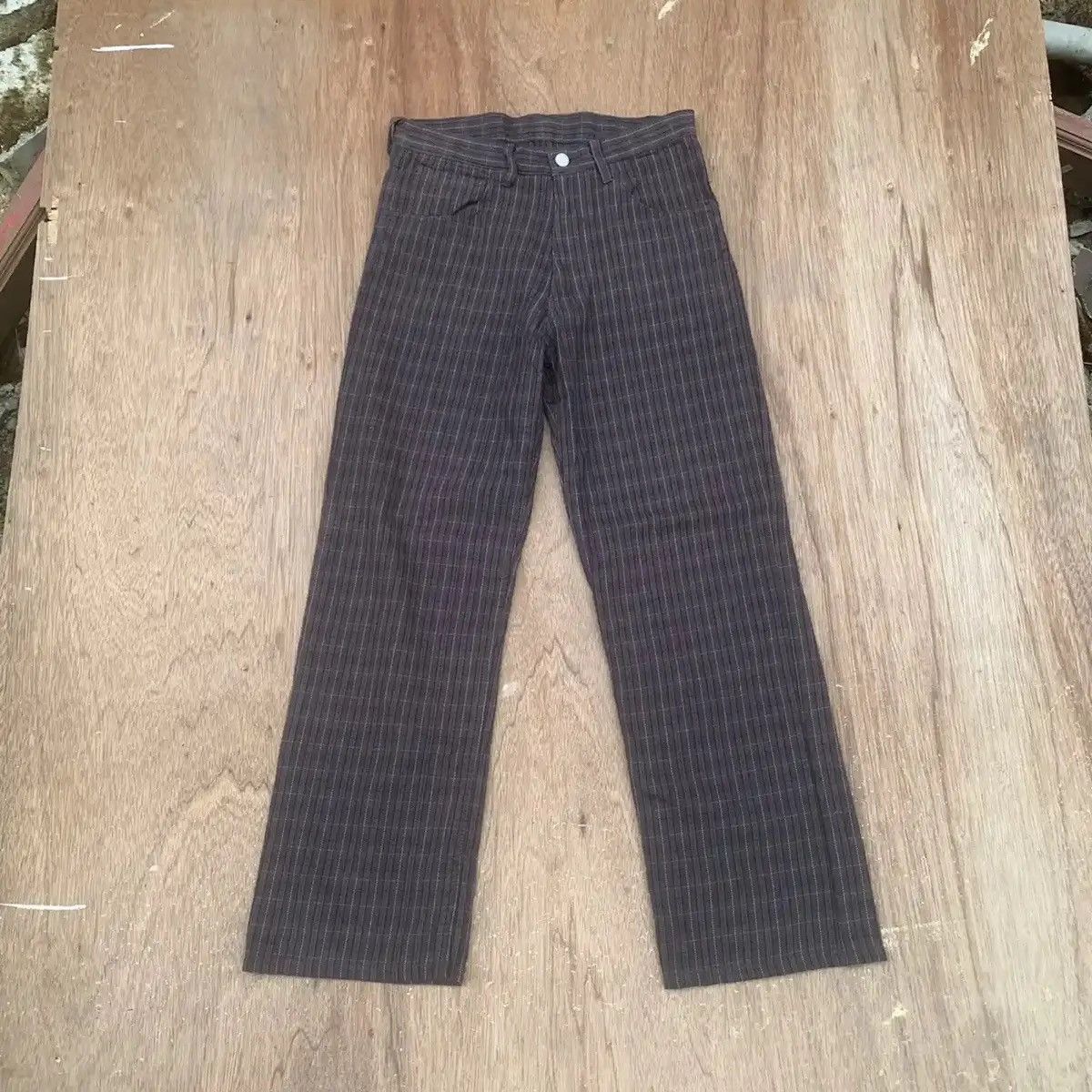 Hysteric Glamour NICE !! PLUS ONE JAPAN TROUSERS JEANS STRIPED PLAID PANTS Size US 28 / EU 44 - 1 Thumbnail