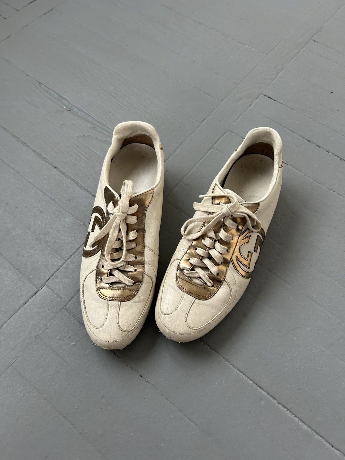 Gucci Gucci monogram leather trainers sneakers 00s Size US 8 / IT 38 - 3 Thumbnail