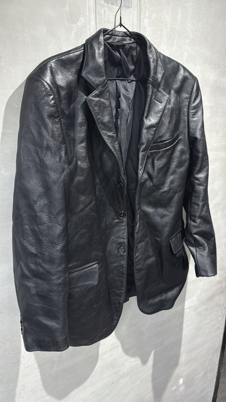 Yohji Yamamoto Vintage Yohji Yamamoto Leather Jacket Size US L / EU 52-54 / 3 - 17 Thumbnail