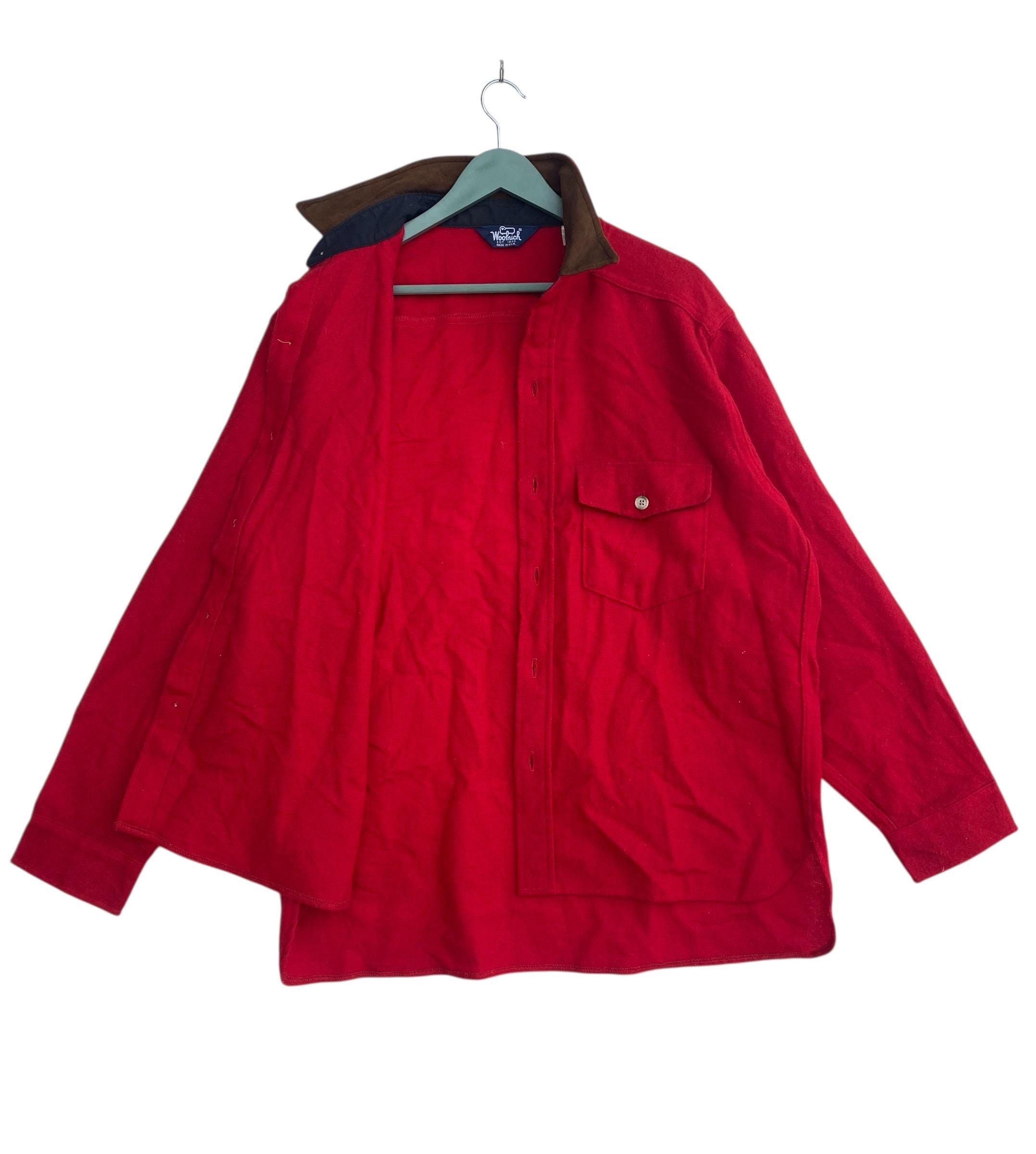 Vintage × Woolrich Woolen Mills Vtg 70s Woolrich leather part single pocket work shirts Size US L / EU 52-54 / 3 - 2 Thumbnail