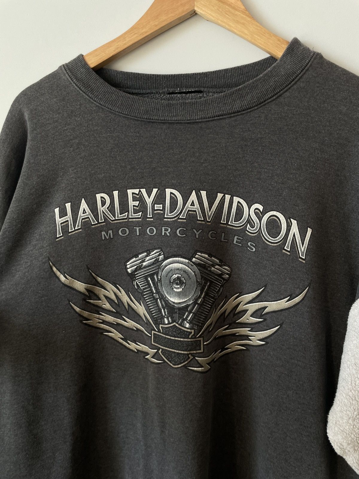 Harley Davidson × Vintage VINTAGE Y2K HARLEY DAVIDSON BIKER SWEATER Size US M / EU 48-50 / 2 - 2 Thumbnail
