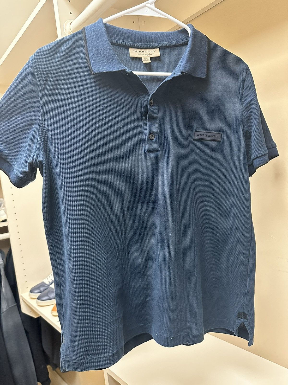 Burberry Navy Burberry Polo Size US S / EU 44-46 / 1 - 1 Thumbnail