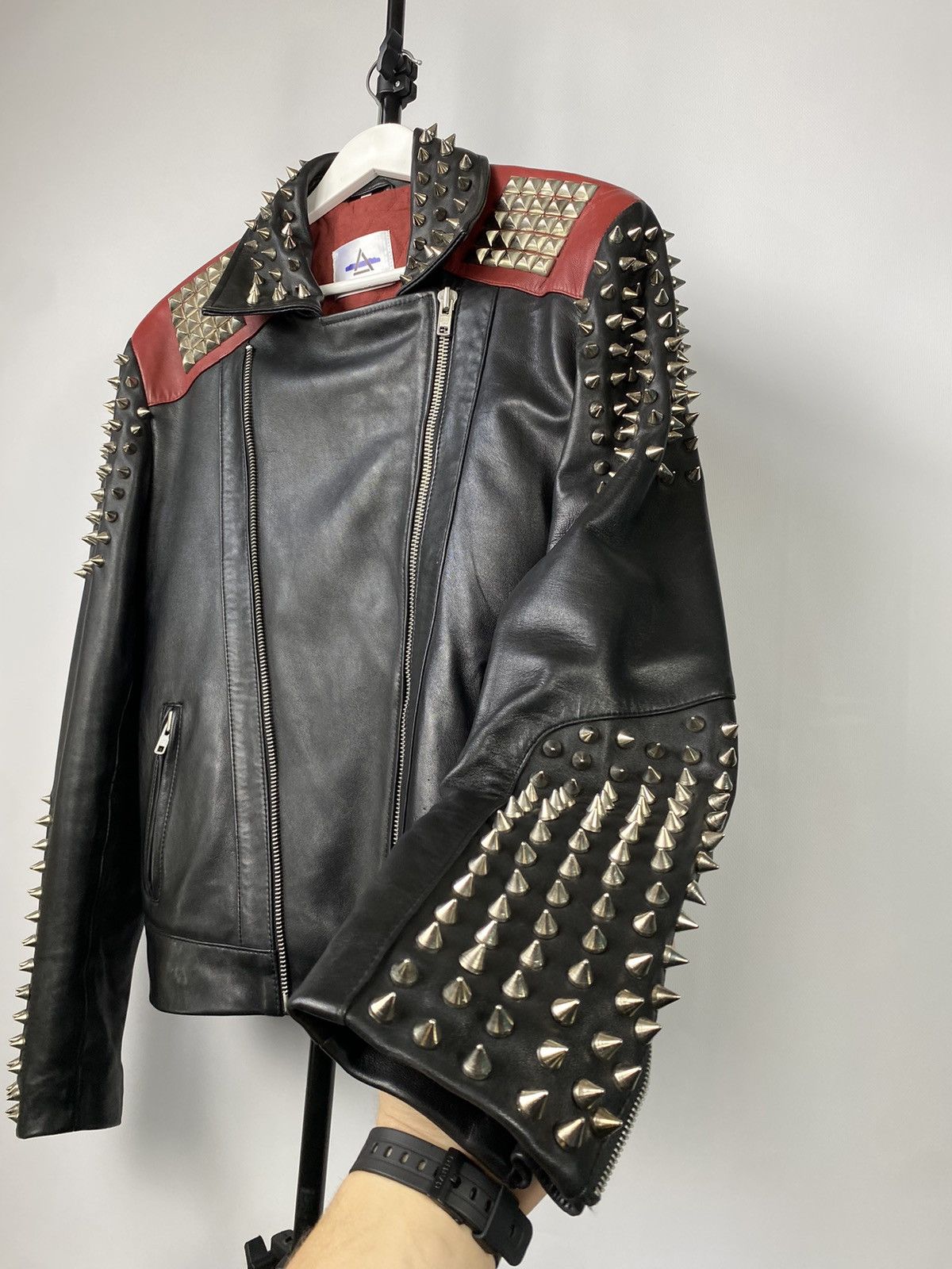 Designer Rare 💣 Serge Pariente Punk Rock Biker Men's Leather Jacket Size US M / EU 48-50 / 2 - 3 Thumbnail