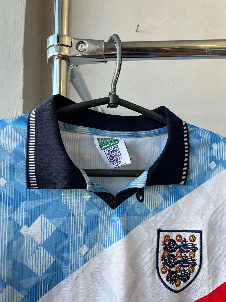 Sports Specialties 1990/92 ENGLAND TEAM SCORE DRAW REMAKE SOCCER JERSEY SHIRT M Size US M / EU 48-50 / 2 - 4 Thumbnail